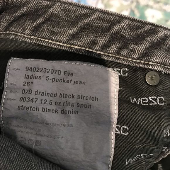 Wesc Eve black 5-pocket jeans size 26 - Picture 4 of 4